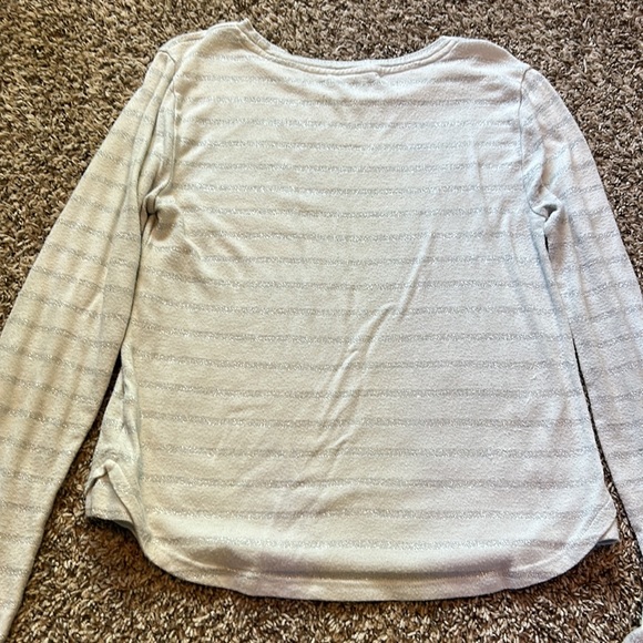 Silver and white striped sweater - Picture 2 of 2